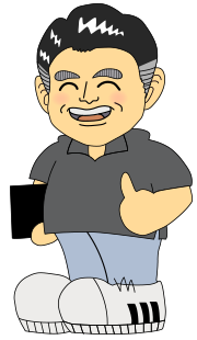 代表広瀬が 書類を持っているイラスト